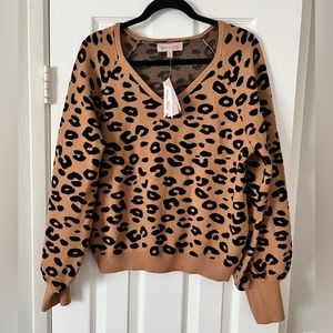 NWT Philosophy Leopard Sweater